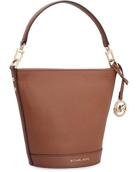 michael michael kors brown leather bucket style ap 1301|Michael Michael Kors Townsend Leather Bucket Bag .